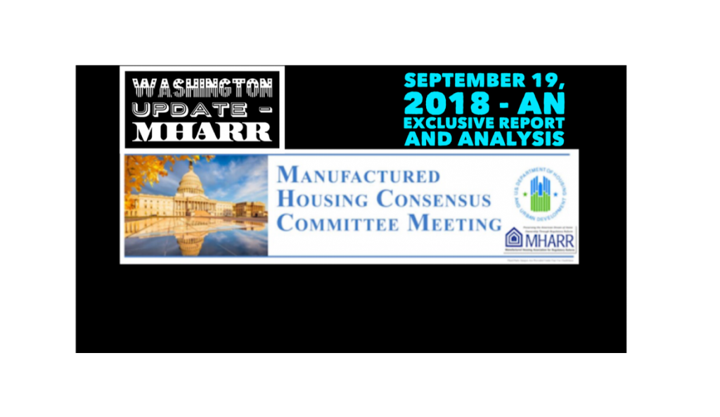 Washington Update - A 2 MHARR September 192018 - an Exclusive Report and Analysis