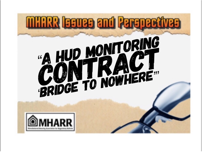 A HUD MONITORING CONTRACT BRIDGE TO NOWHERE