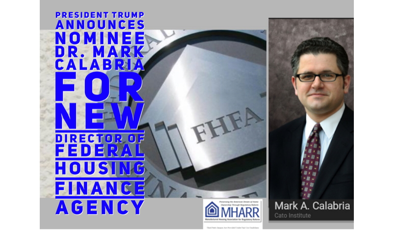 President Trump Announces Nominee Dr. Mark Calabria to Become New Director of Federal Housing Finance Agency-2