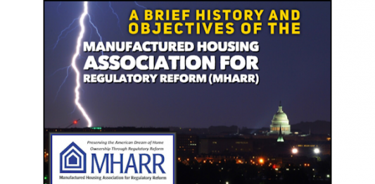 ABriefHistoryObjectivesOfManufacturedHousingAssociationForRegulatoryReformLogoMHARRlogo-2