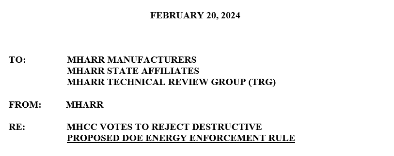 Manufactured Housing Consensus Committee (MHCC) Votes to Reject Destructive Proposed DOE Energy Enforcement Rule-Screenshot 2024-02-20 183950