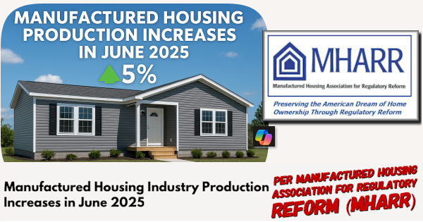 ManufacturedHousingIndustryProductionIncreasesInJune2025perManufacturedHousingAssociationForRegulatoryReform-MHARRlogo