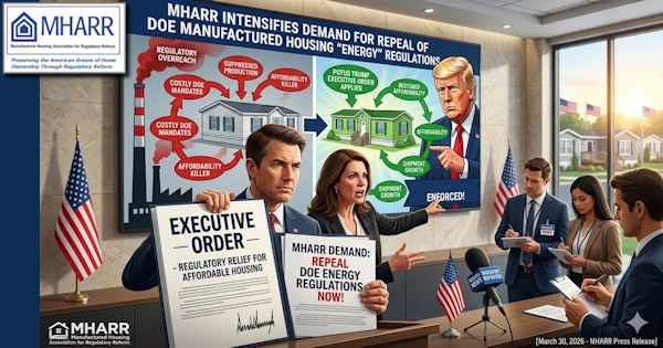 MHARRintensifiesDemandForRepealOfDOEmanufacturedHousingEnergyRegulationsBasedOnNewExecutiveOrderManufacturedHousingAssocRegulatoryReform